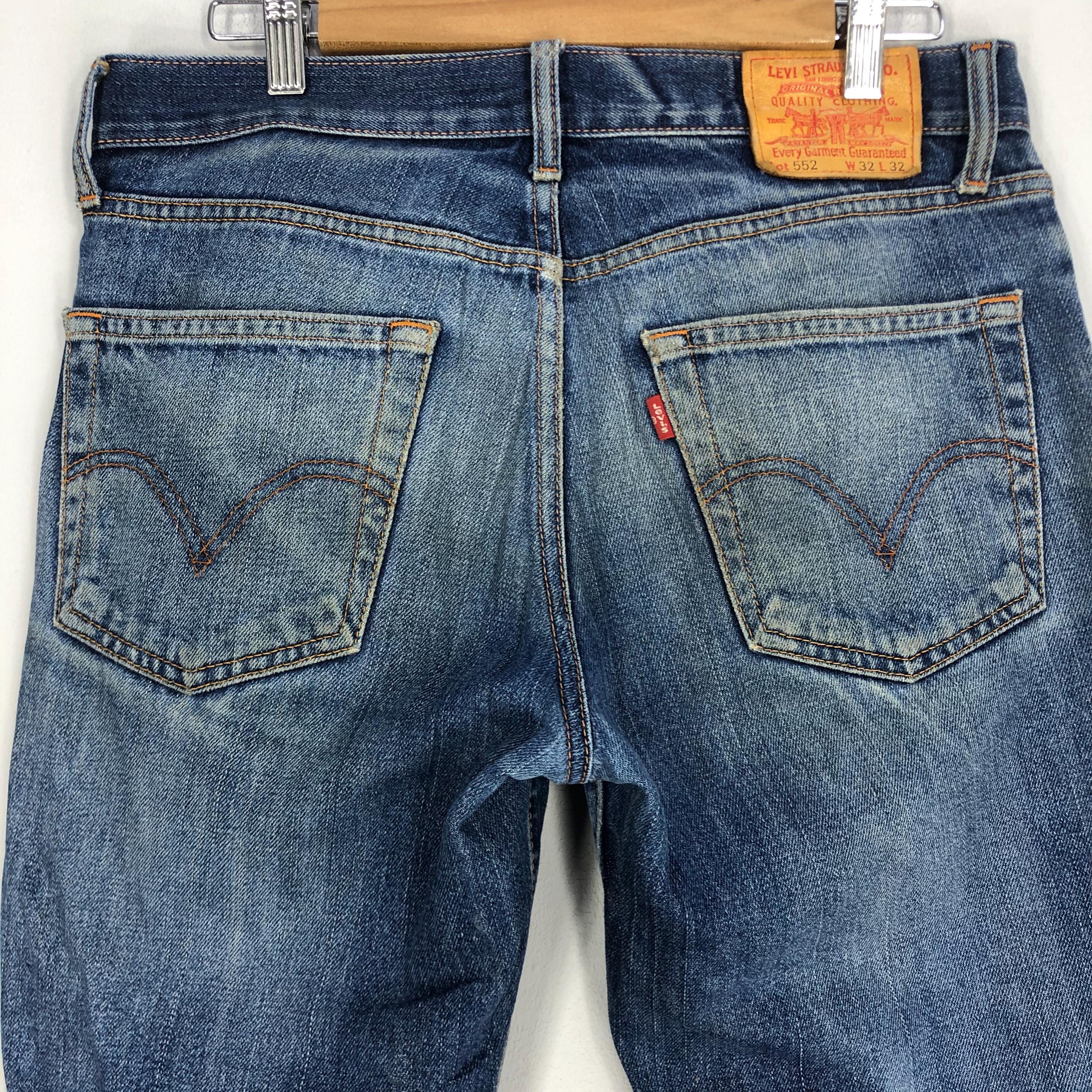 Vintage Levi's 552 Jeans, Stone Washed Denim (34x37) - Etsy