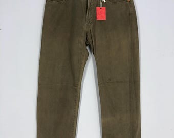 Size 30X40 Vintage H.R. Market Redline Cotton Denim Pants Brown Color Jeans Blue Blue Japan Hollywood Ranch Market Jean Pants Casual W30