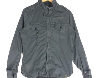 Vintage G-star Raw Denim Hoodie Jacket: Tactical Utility Style