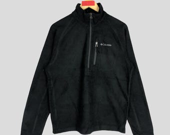 Chaqueta polar Columbia vintage, estilo pullover para exteriores con media cremallera (talla S)