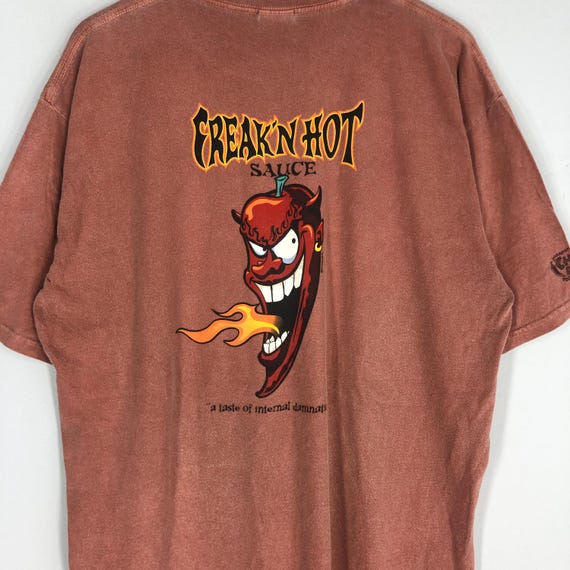 Vintage 90s Crazy Shirt Freak N Hot Sauce Graphic Tee (XL) - Etsy 