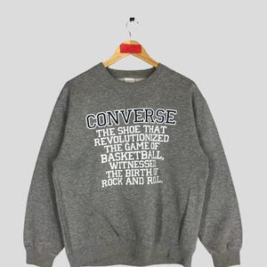 Vintage Converse All Star Sweatshirt Large Vintage Chuck Taylor Usa Converse Crewneck Gray Jumper Converse Pullover size L