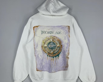 Vintage Bronze Age Hoodie: 90s Skate Surf Sweatshirt (size Large