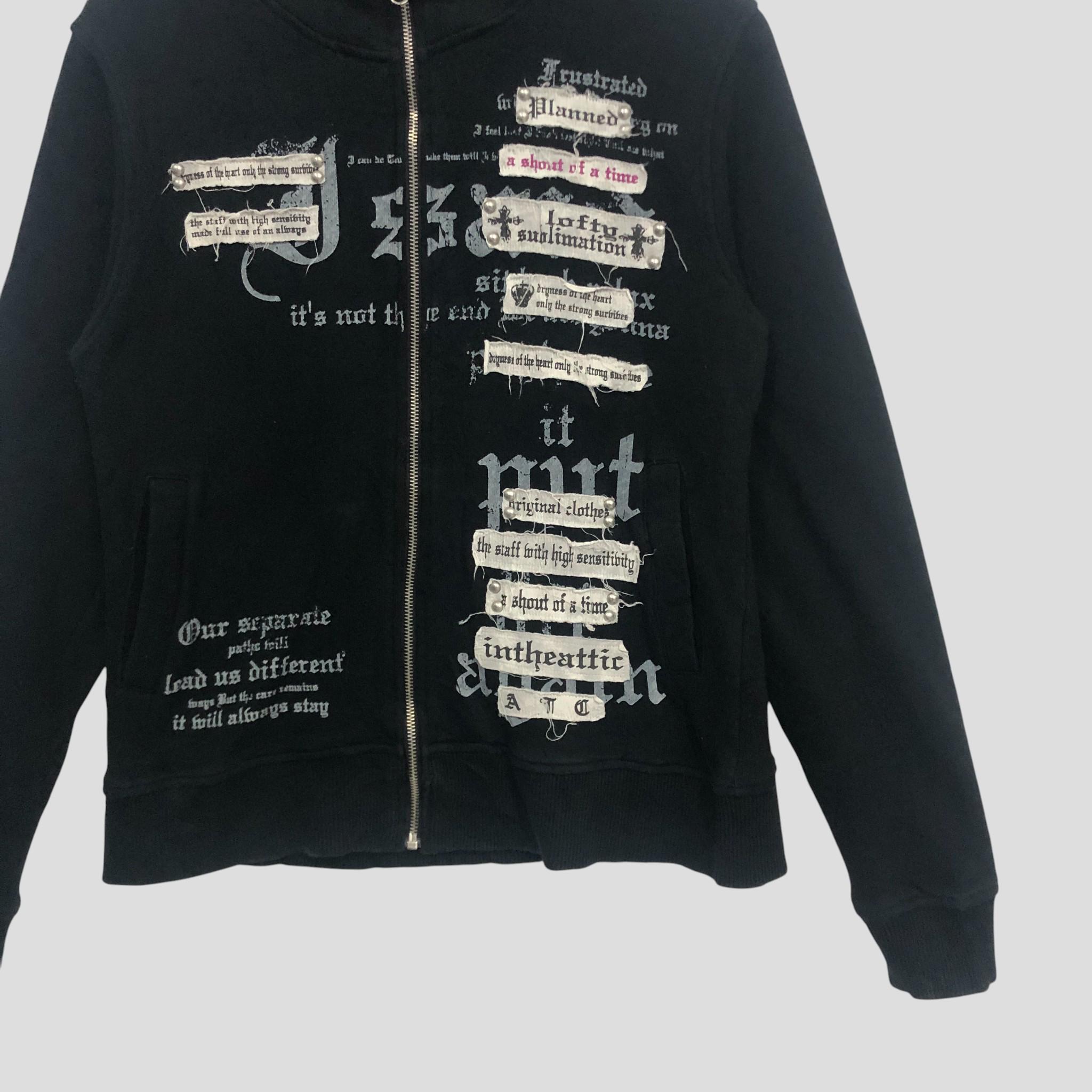 Vintage 'in the Attic' Zip Hoodie - Japanese Brand Punk Style