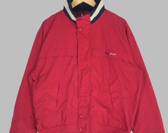 Chaqueta Fila vintage de los 90 con cremallera, talla L, color rojo. Chaqueta cortavientos Fila. Chaqueta ligera con cremallera Fila. Impermeable. Estilo casual. Moda deportiva. Talla L.