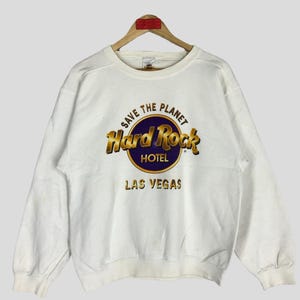 Vintage 90s Hard Rock Cafe Las Vegas Sweatshirt Medium Hard Rock Cafe Usa Save The Planet Sweater Hard Rock Cafe Las Vegas Crewneck Size M