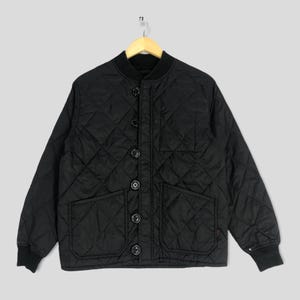 Vintage Houston Department Of Military Army Air Forces Quilted Jacket Houston Thermolite Utility Casual Bombers windbreaker jacket Black M