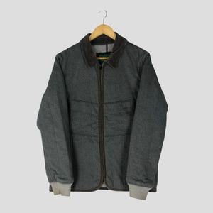 Vintage Barbour + R Newbold Zipper Jacket Gray Medium Barbour Warmer Jacket Barbour Quilted Lining Jacket Casual Jacket Size M
