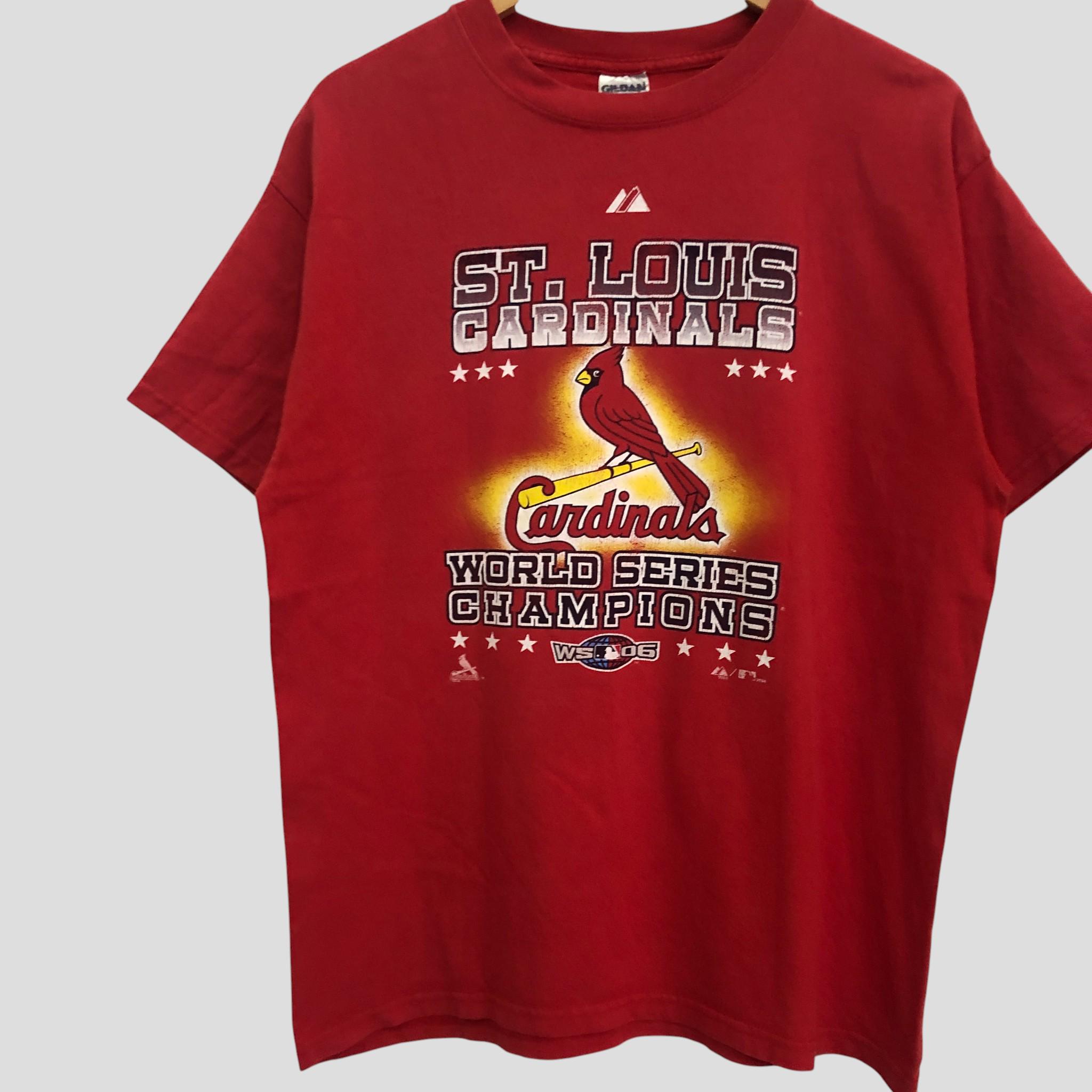 Vintage Y2K St Louis Cardinals World Series Champions NFL Red T