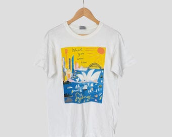 Vintage Ken Done Australia T-shirt: Animals Island Art, 90s Pop