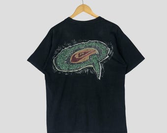 希少 90s Vintage quiksilver ビックロゴ プリント y2k Vintage 90s Quiksilver Big Logo T-shirt: Surf Skate Tee, Made in