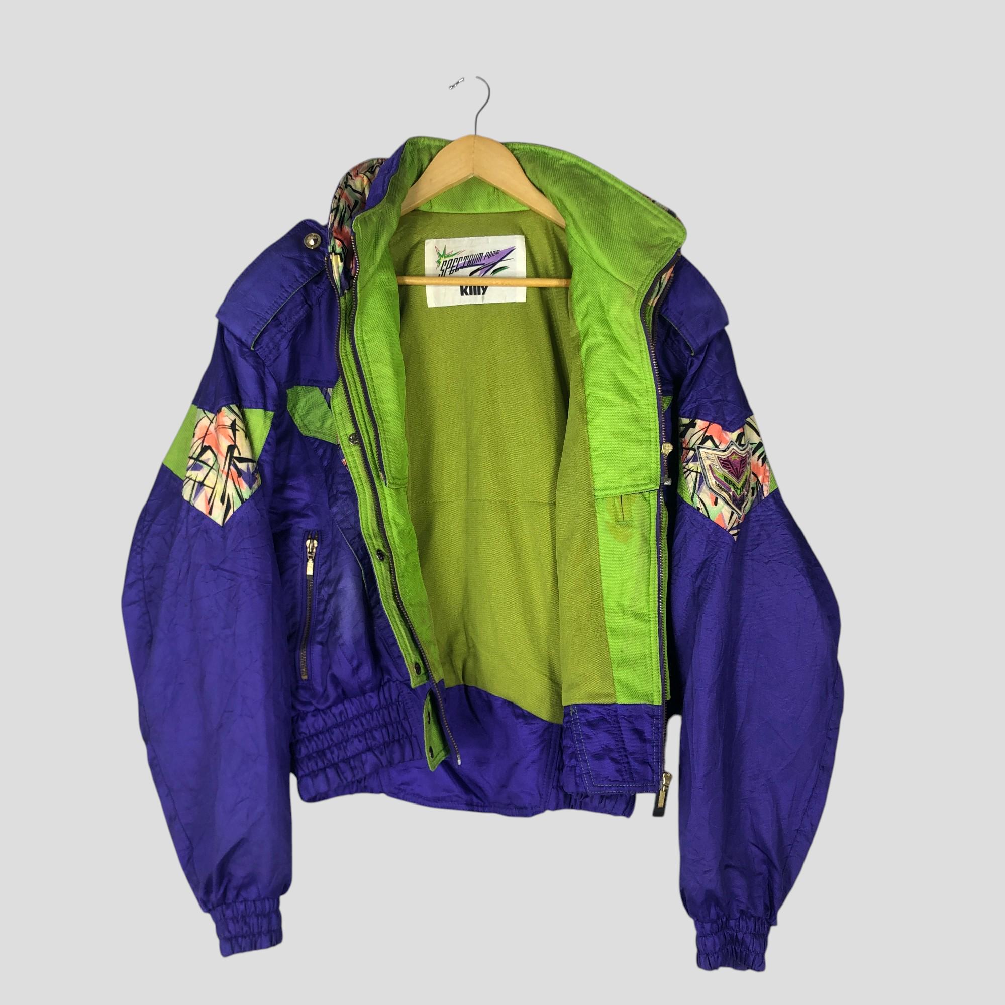 Vintage Killy Ski Wear Multicolor Hoodie: 90s Spectrum Prism