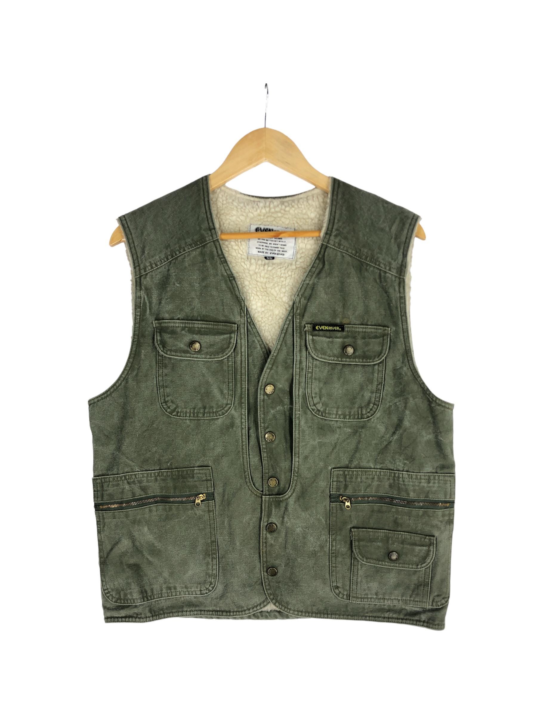 Vintage Evenriver Multipocket Sherpa Vest Jacket Utility