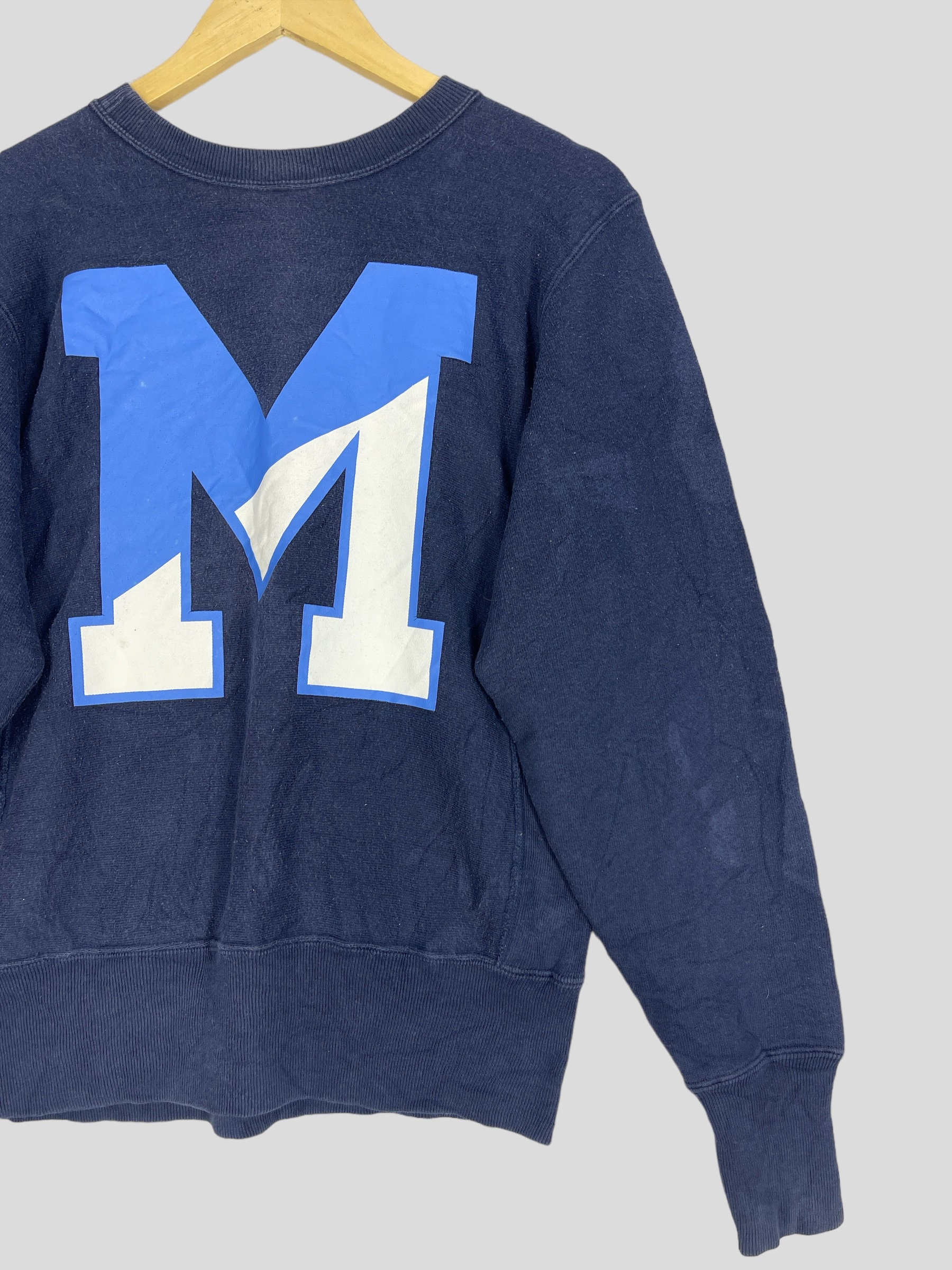 Vintage 90s Champion Reverse Weave Sweatshirt, Midnight Blue, Size