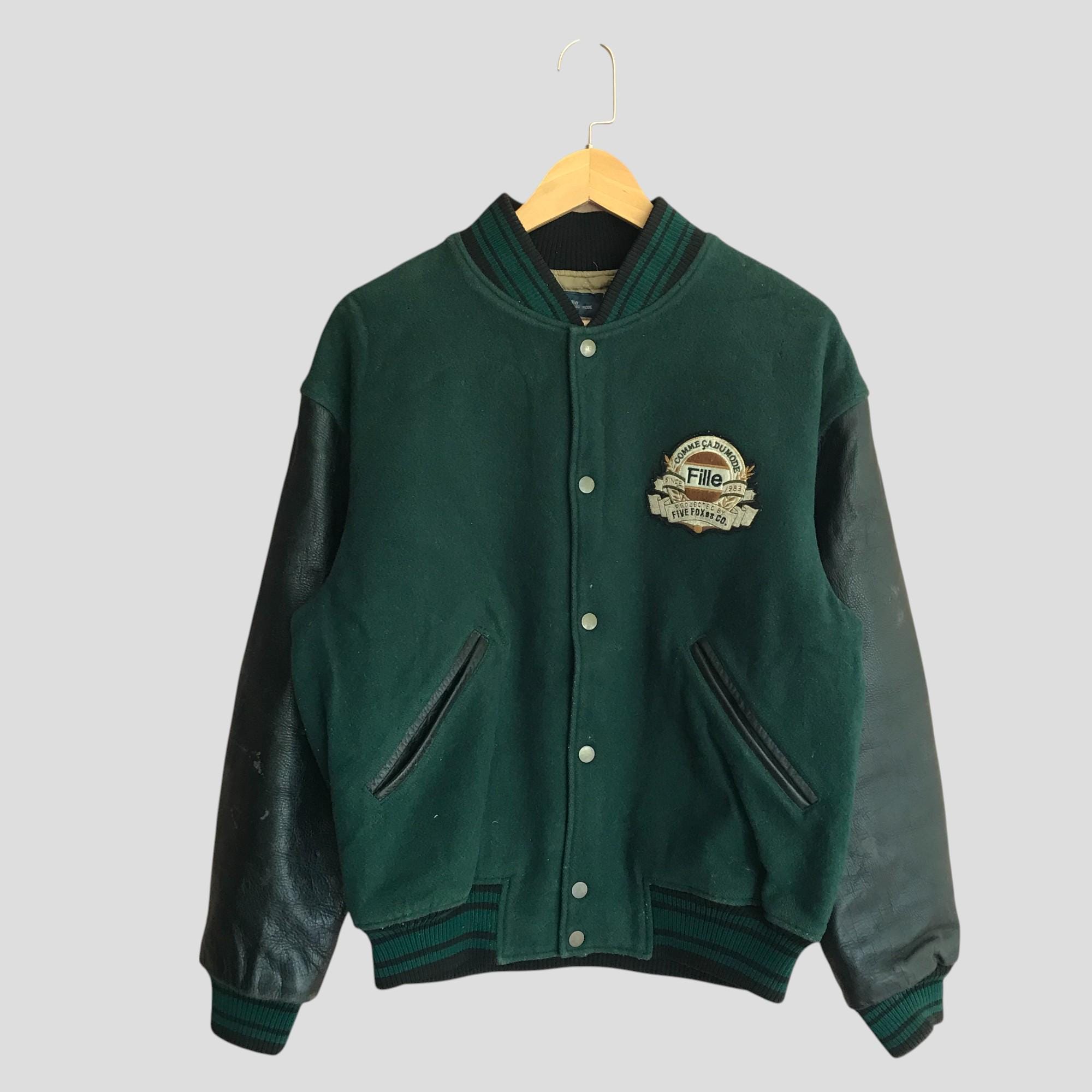 ジャケット・アウター 00s vintage comme ca du mode men jacket Vintage Comme Ca Du Mode Varsity Jacket Green Large Comme Ca