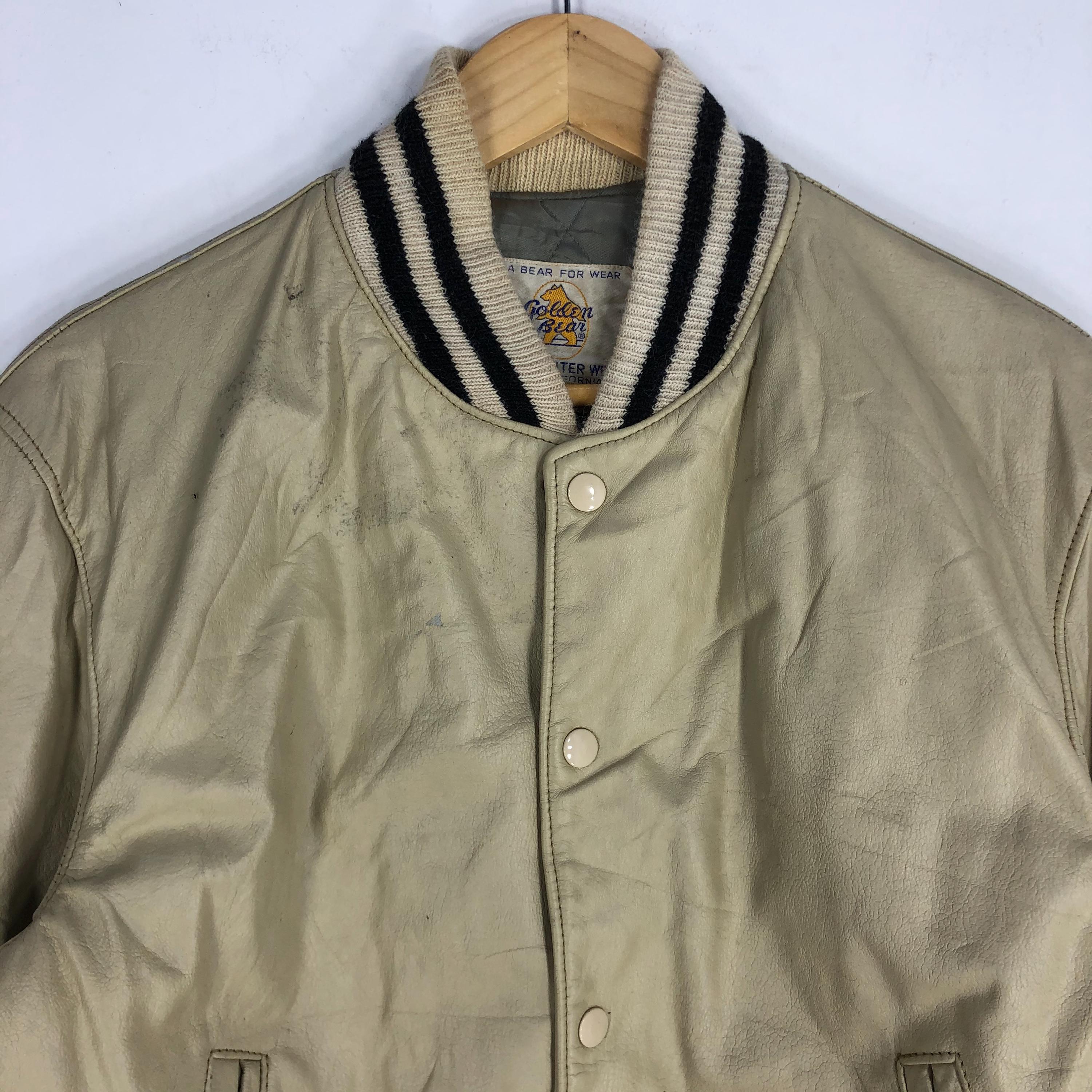 Vintage 80s Golden Bear Bomber Jacket, Size M - Etsy Israel Vintage 80s Golden Bear Bomber Jacket, Size M - Etsy Israel