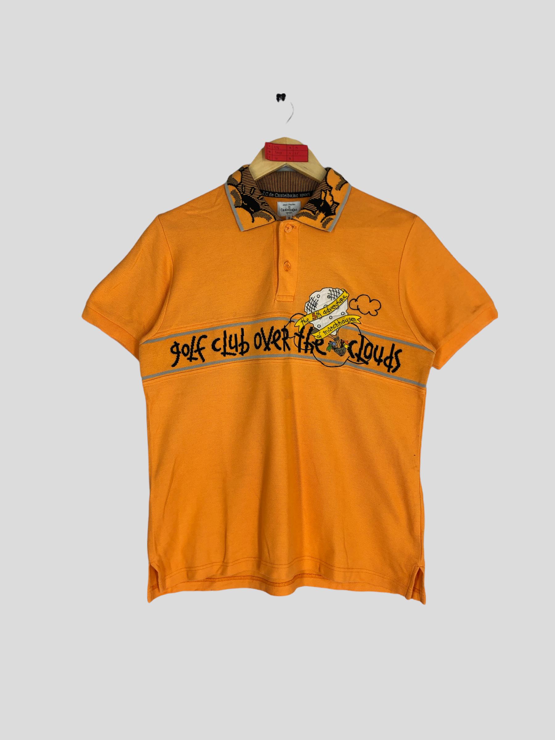 Vintage Jean Charles De Castelbajac Orange Golf Polo Shirt, Made