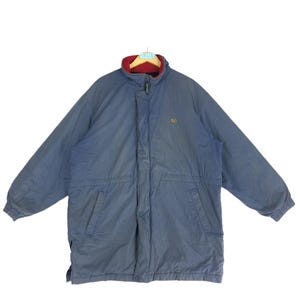 Vintage Distressed Lacoste Quilted Puffer Jacket Lacoste Windbreaker Zipper Jacket Lacoste Warm Up Lacoste Winter Jacket Casual Size XXL