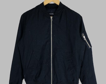 Vintage Union Station Bomber Jacket: Blueblack Flight Windbreaker, Size M