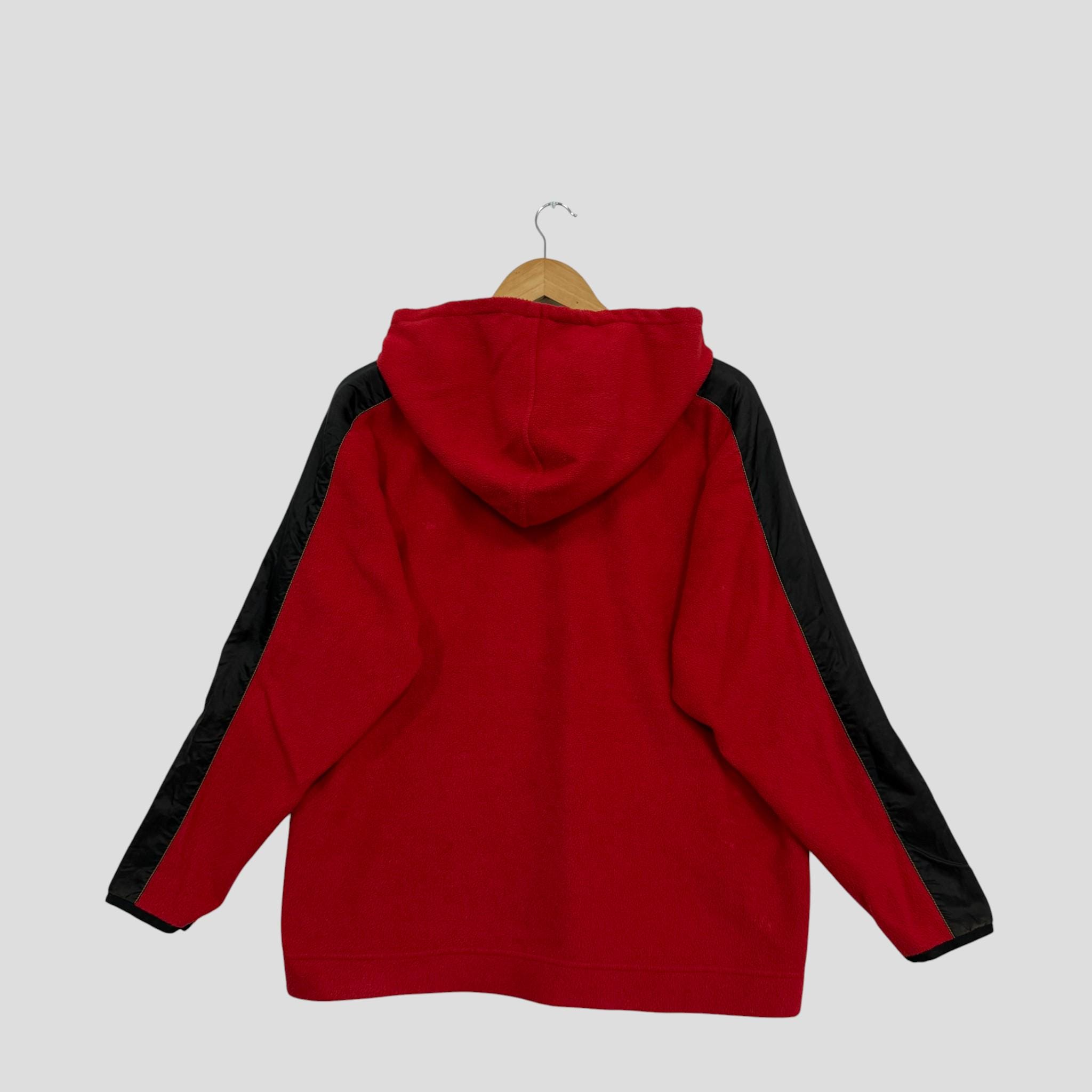 Vintage 90's AC Milan Half Zipper Hoodie Fleece Sweatshirtac Milan