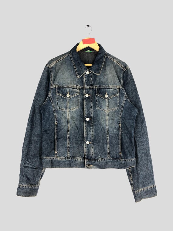 Vintage United of Benetton Denim Jacket Benetton Classic Blue Jean