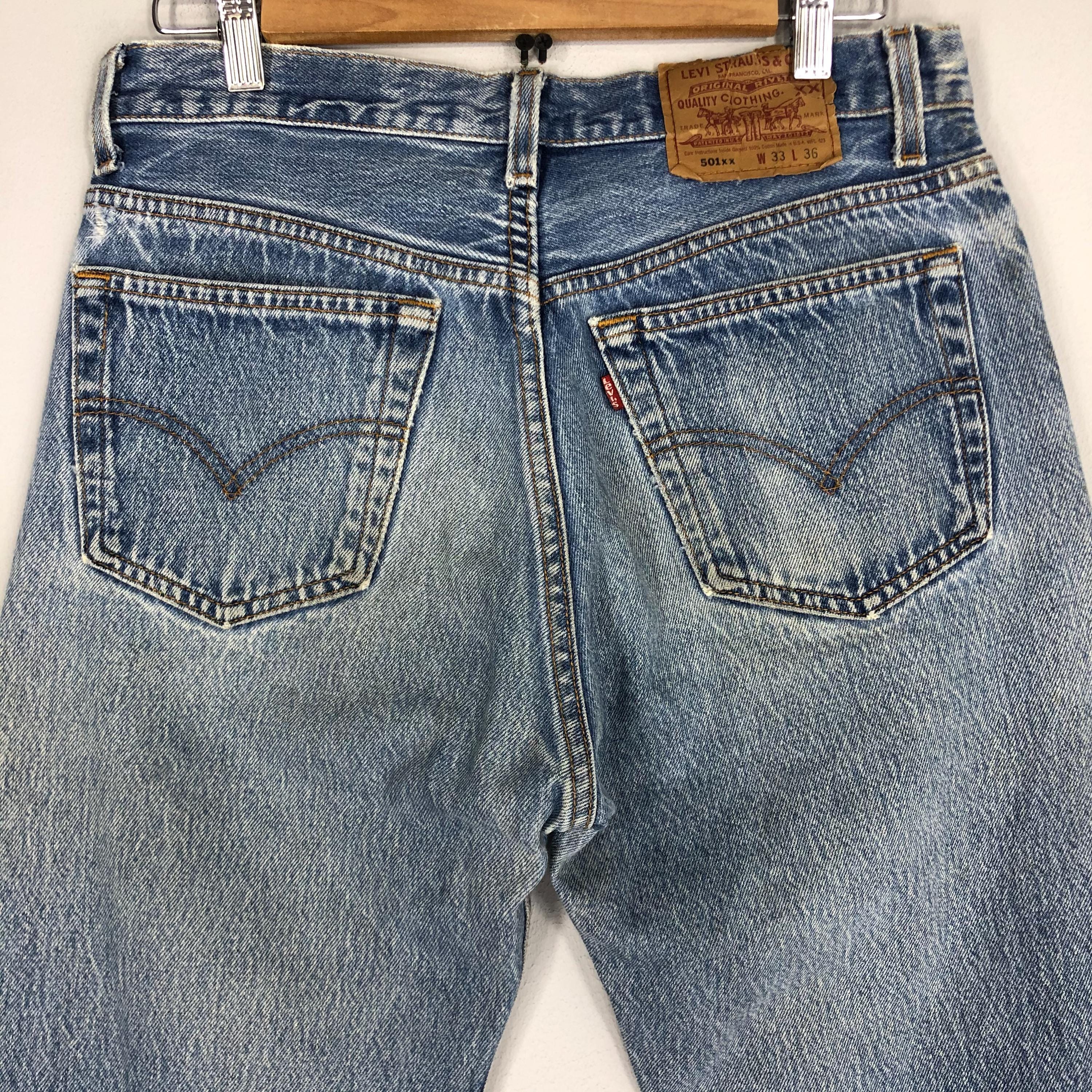 80s【vintage】Levi's★501xx★USA★W30★レジスター★ Vintage 80s Levi's 501xx Jeans, Light Stone Wash Denim (31x42) - Etsy