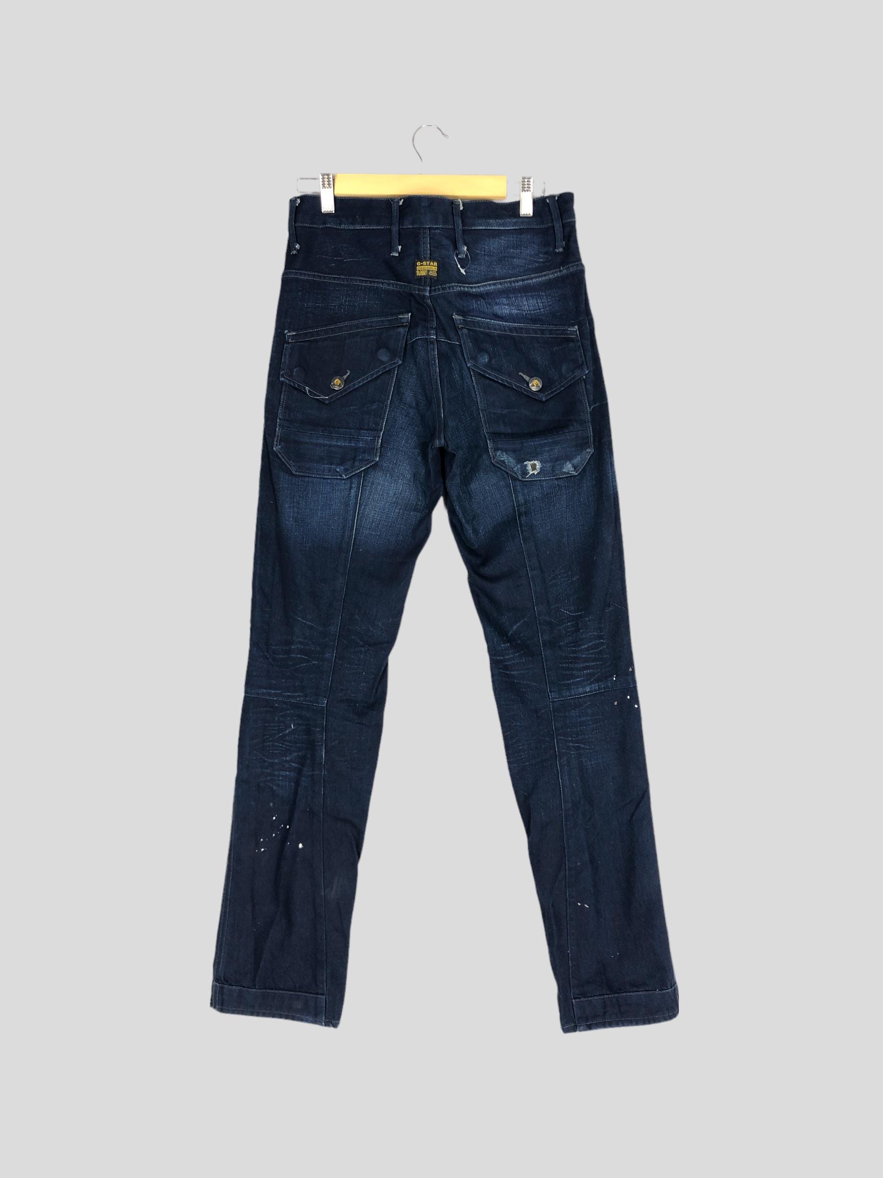 Size 31x44 Vintage G-STAR RAW Stone Washed Jeans Gstar Blue Faded