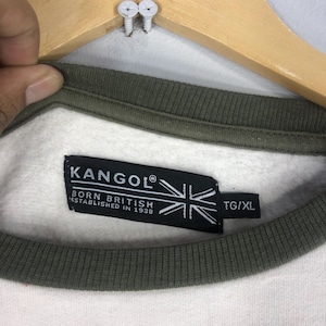 Bluza z okrągłym dekoltem KANGOL z lat 90., England Sportswear (rozmiar L) zdjęcie 9