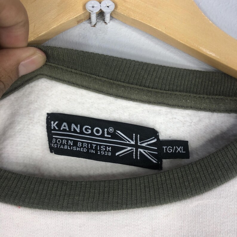 Bluza z okrągłym dekoltem KANGOL z lat 90., England Sportswear (rozmiar L) zdjęcie 9