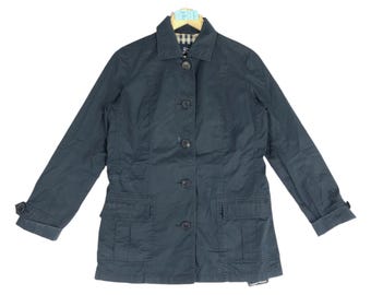 Vintage Burberry Pimlico Black Label Trench Coat Burberrys Trench Light Coat Beige Designer Burberrys Over Coat Jacket Size M (40)