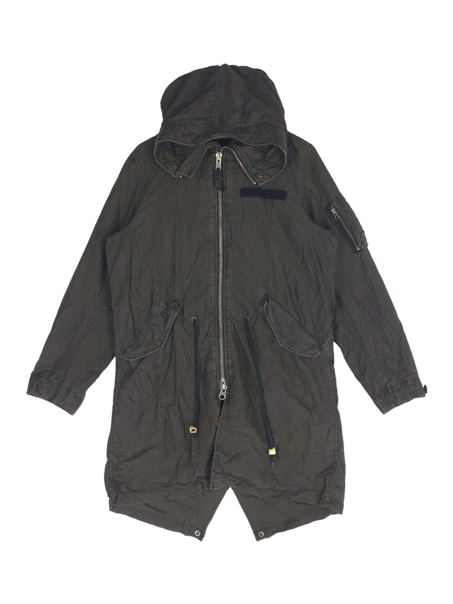 BACK NUMBER - back number  ナイロンjacket Japanese Brand Back Number Parka Jacket Back Number Army