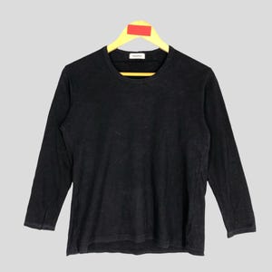 Vintage Plantation by Issey Miyake Plain Longsleeve T Shirt Medium Black Plain Plantation Miyake Design Longsleeve Tee Size M