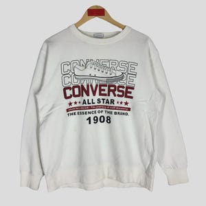 Vintage Converse All Star Sweatshirt Large Vintage Chuck Taylor Usa Converse Crewneck Gray Jumper Converse Pullover L