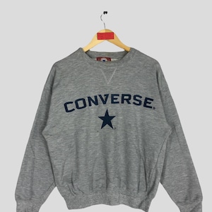 Vintage Converse All Star Sweatshirt Medium Vintage Chuck Taylor Usa Converse Crewneck Gray Jumper Converse Pullover size M