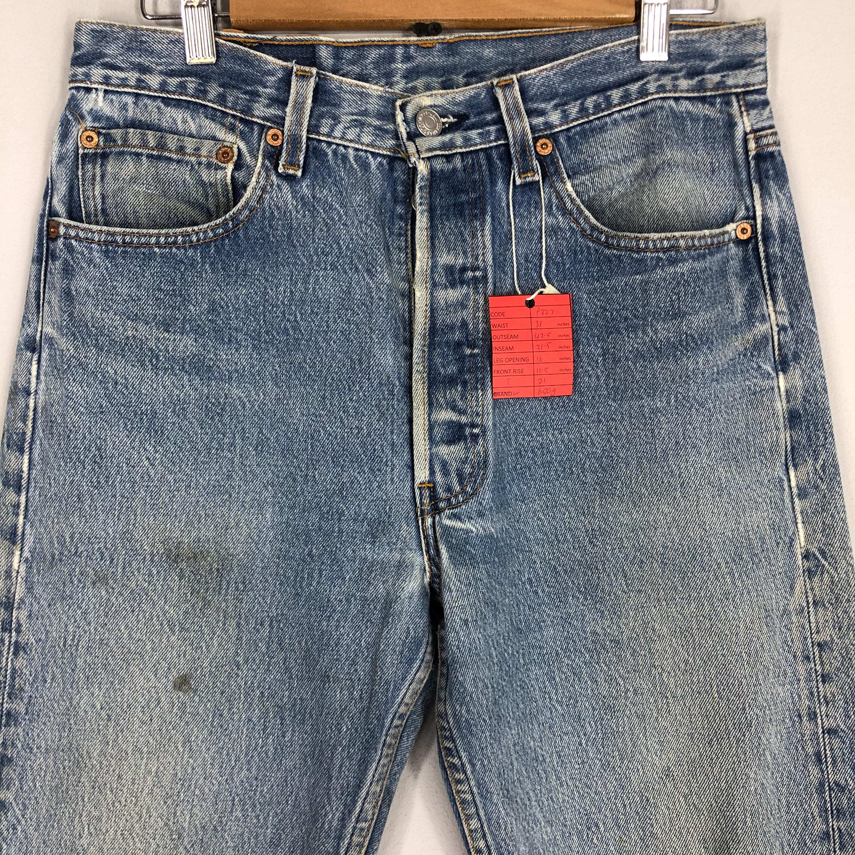 Vintage 80s Levi's 501xx Jeans, Light Stone Wash Denim (31x42) - Etsy