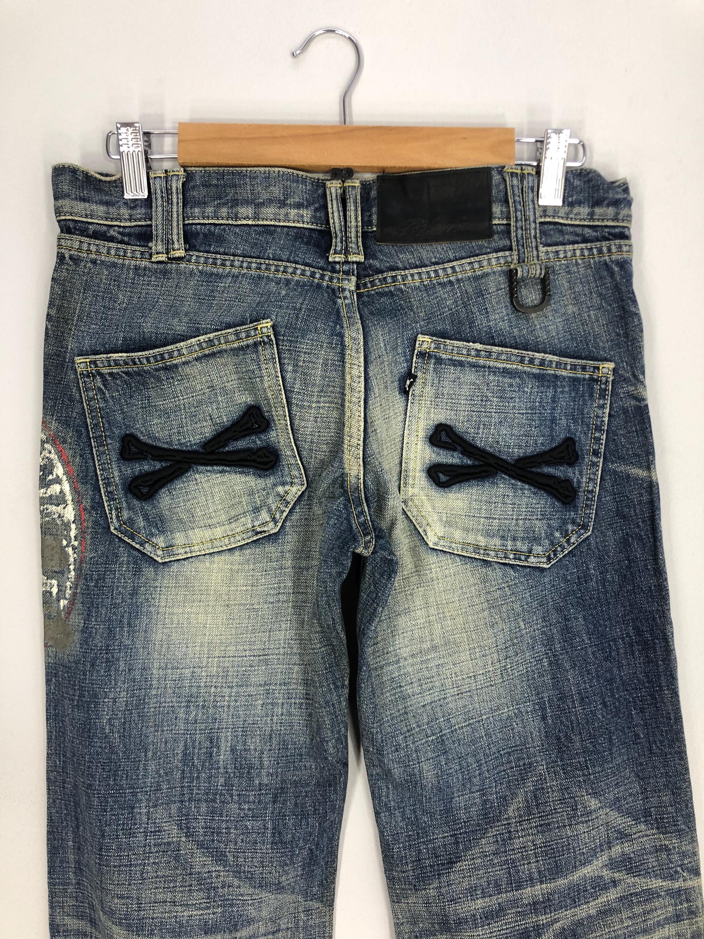 Roen Jeans スカルプリント デニム 30 Size 30x41 Vintage Japanese Brand Roen Jeans Man Skull Stone
