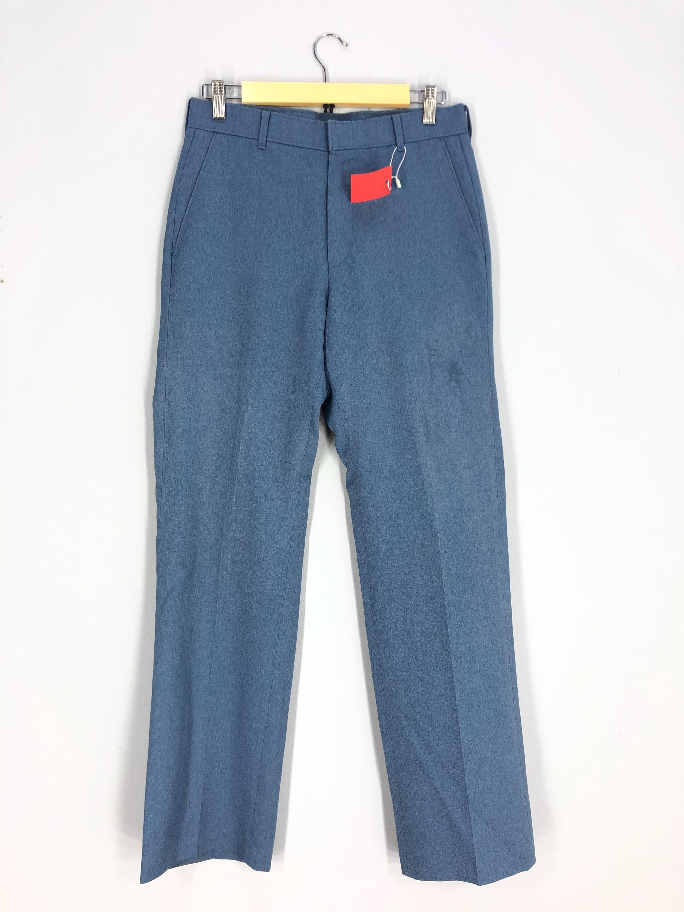 Vintage 70s Levi's Action Slack Pants: Blue Cotton Office Style