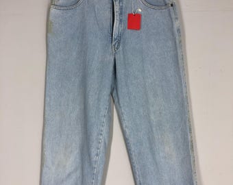 Vintage Bobson Stone Washed Jeans 34x38: Faded Blue Denim