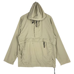 Vintage LL Bean anorak lichte jas heren medium LL Bean jas met halve rits en capuchon LL Bean windjack regenjas LL Bean warming-up maat M