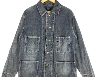 Vintage 90er Jahre Osh Kosh Jeans Jacke, Weste mit vielen Taschen (Größe M)