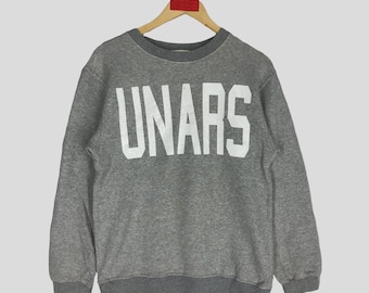 Vintage United Arrows Sweatshirt: UNARS Big Logo Crewneck, Gray Size M