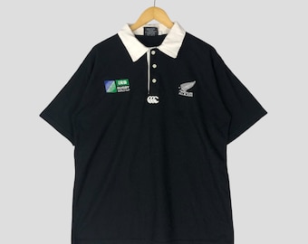 Vintage 90s Canterbury of New Zealand All Blacks Rugby Shirt