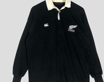 Vintage 90s Canterbury All Blacks Rugby Polo Shirt, Size M - Etsy