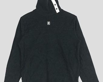 Vintage Courreges Sport Embroidered Pullover - 90s Black Cotton Sweater