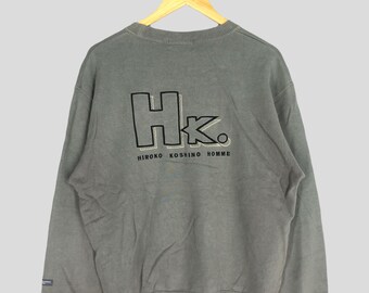 Vintage Hiroko Koshino Homme Sweatshirt - Big Logo Crewneck Size M