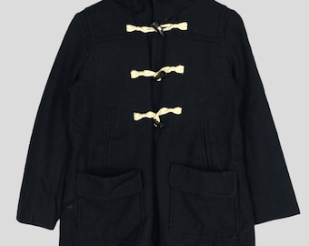 Vintage Earth Music Ecology Duffle Coat: Japanese Hoodie Jacket