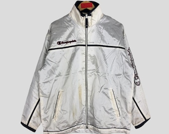 Vintage Champion Black Hoodie Jacket Xlarge 90's Champion
