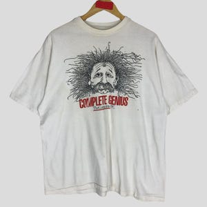 Vintage 90s Albert Einstein Iconic Complete Genius The Complete PC Photo T Shirt Albert Einstein Philosopher Photography Art Tee Size XL