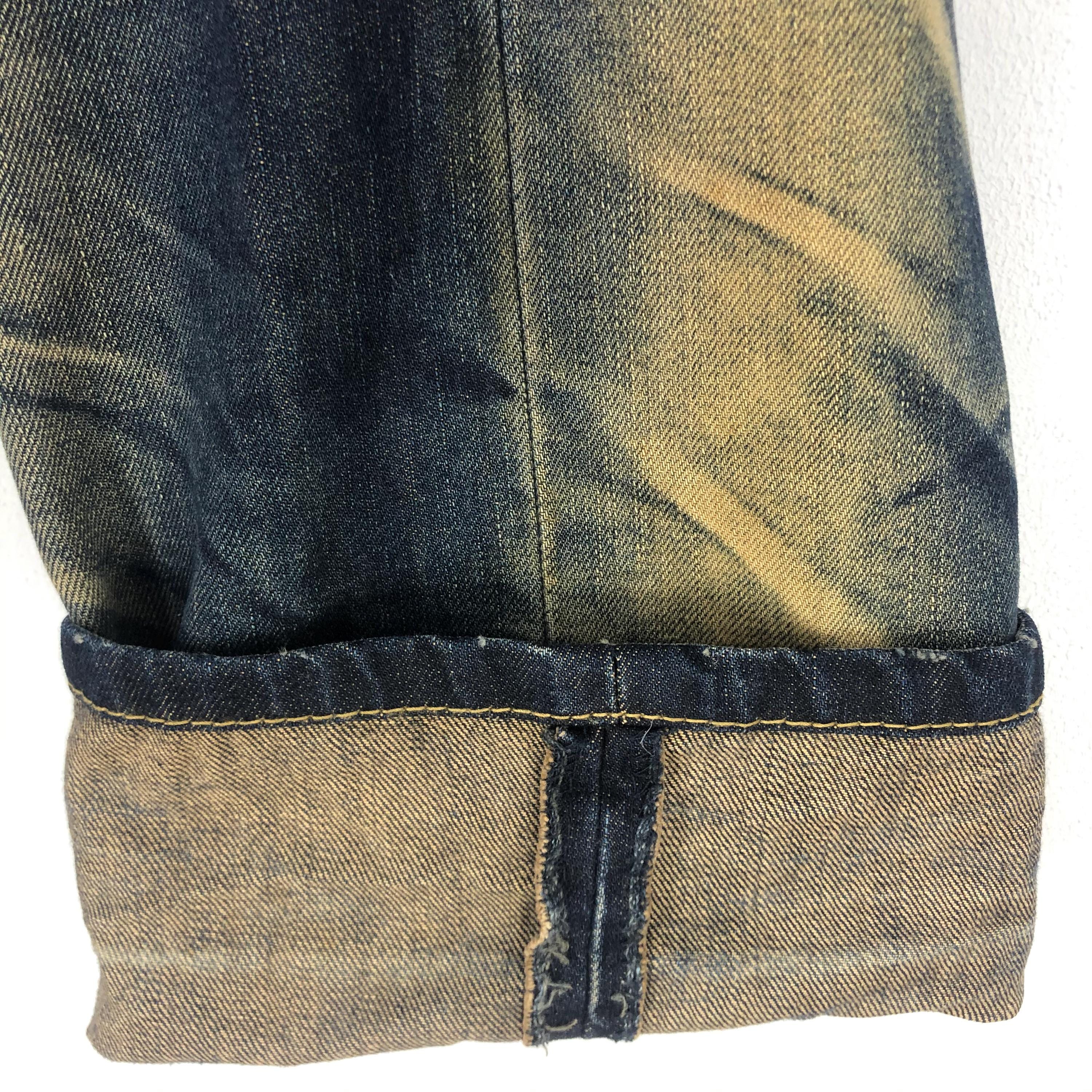 Size 31x43 Lolita Jeans Yellow Stone Washed Denim Lolita