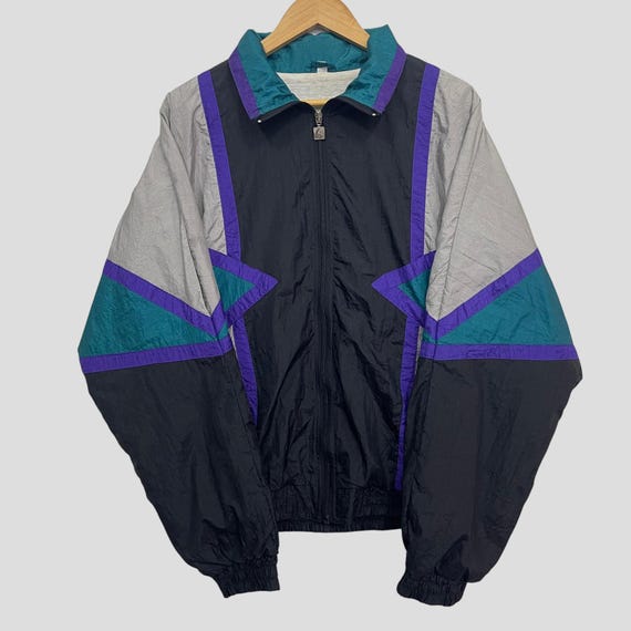 Vintage Active Stuff Colourblock Windbreaker Zipp… - image 5